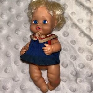 Vintage Remco 1970s Sweet April 5.5" Doll Collectible Rubber Toy Arms‎ Raise
